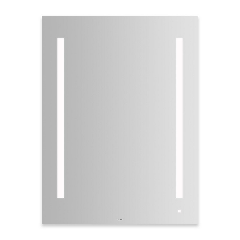 ROBERN AM3040RFPA AIO MIRRORS 30 W X 40 H INCH WALL MIROR WITH PENCIL EDGE, LUM LIGHTING AND OM AUDIO SYSTEM