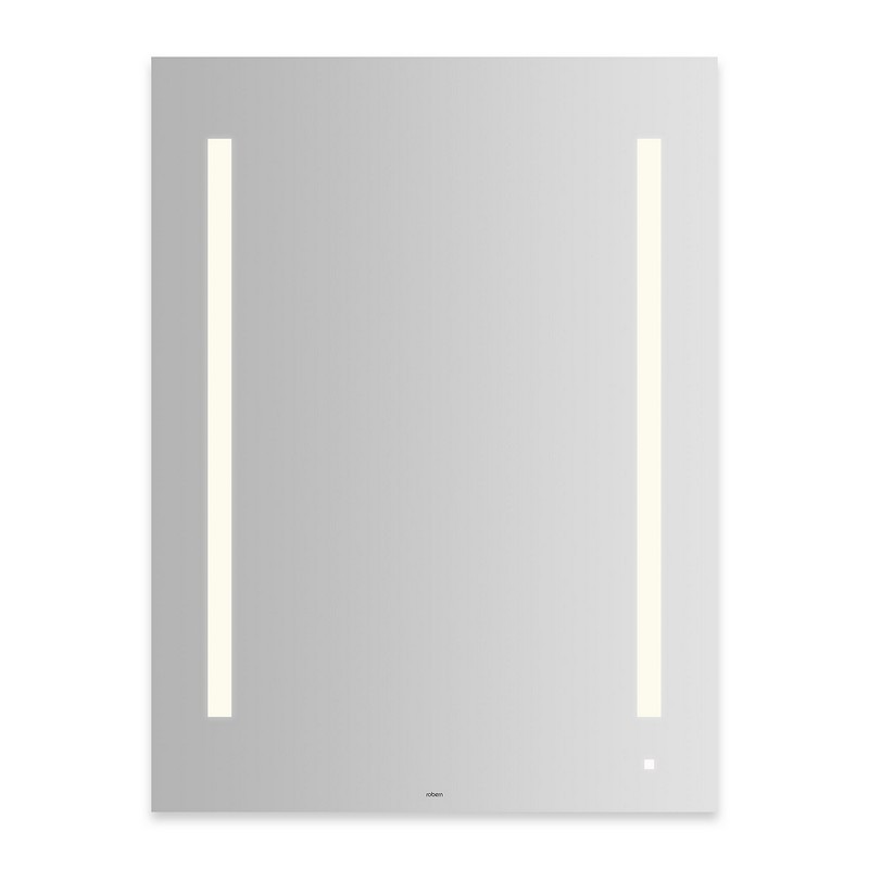 ROBERN AM3040RFPW AIO SERIES 29-1/8 X 39-1/4 INCH DIMMABLE WALL MIRROR WITH LUM LED LIGHTING AND USB CHARGING PORTS