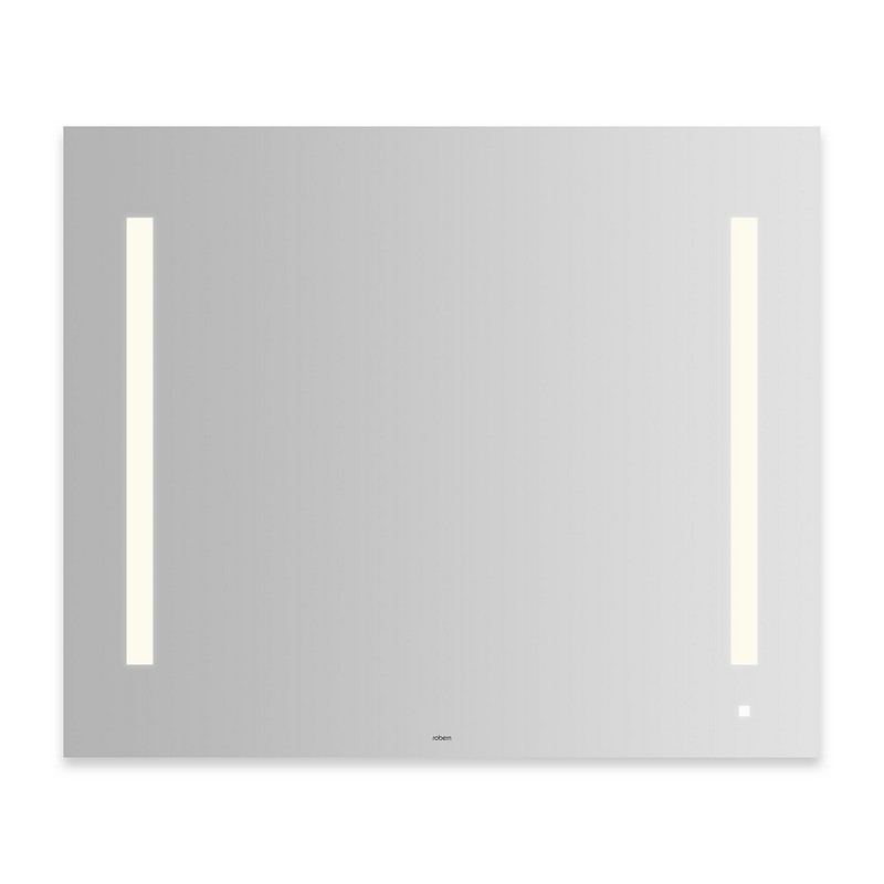 ROBERN AM3630RFPAW AIO SERIES 35-1/8 X 29-7/8 INCH DIMMABLE WALL MIRROR WITH LUM LED LIGHTING, USB CHARGING PORTS AND OM AUDIO