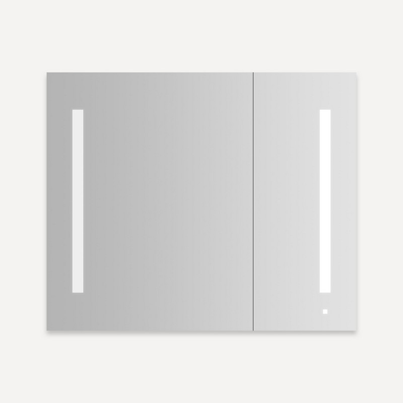 ROBERN AC3630D4P2LA AIO SERIES 35-1/4 INCH FLAT PLAIN TWO DOORS MIRROR CABINET WITH AUDIO