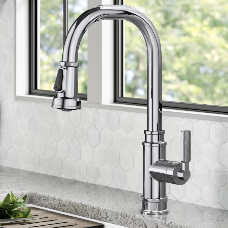 KRAUS KPF-4101 ALLYN TRANSITIONAL INDUSTRIAL PULL-DOWN SINGLE HANDLE KITCHEN FAUCET