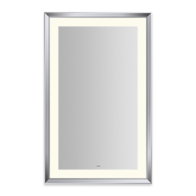 ROBERN YM2743RPCMD3 VITALITY 27 X 43 SCULPT LIGHTED MIRRORS WITH CHAMFER MUSEUM FRAME