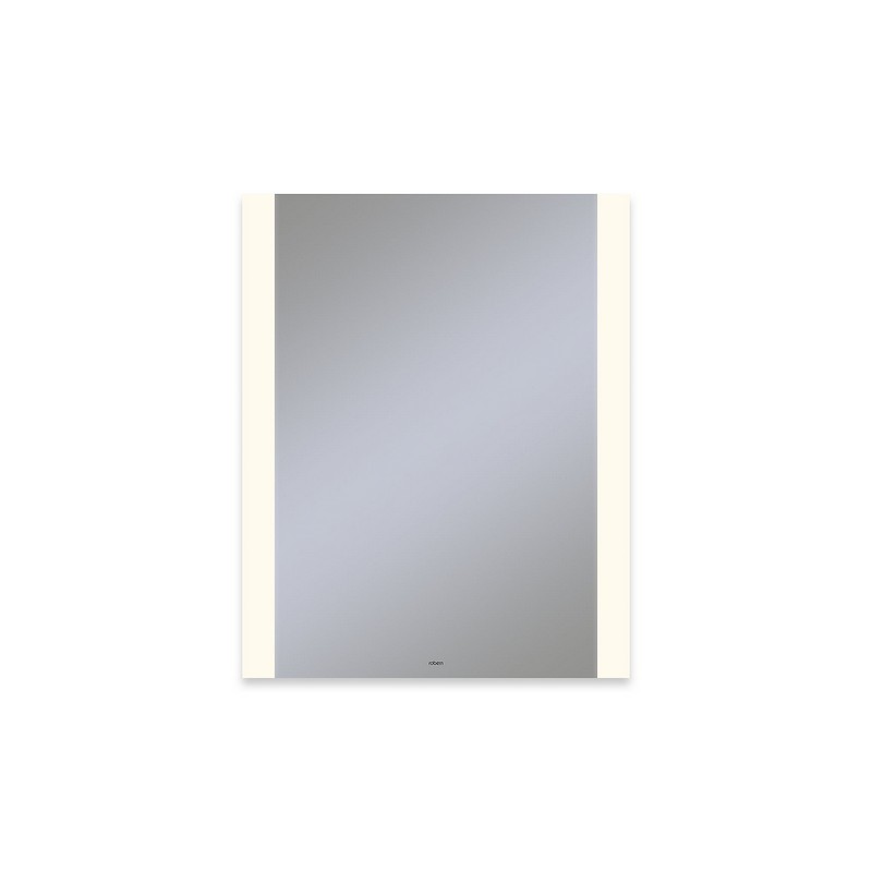 ROBERN YM2430RSFPD3 VITALITY 24 X 30 INCH RECTANGLE LIGHTED MIRROR WITH EDGE LIT LIGHT PATTERN, 2700K WARM LIGHT, DIMMABLE AND DEFOGGER