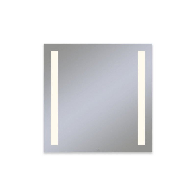 ROBERN YM3030RCFPD VITALITY 30 X 30 INCH RECTANGLE LIGHTED MIRROR WITH COLUMN LIGHT PATTERN, DIMMABLE AND DEFOGGER