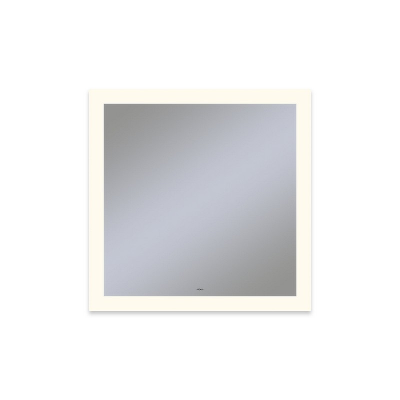 ROBERN YM3030RPFPD3 VITALITY 30 X 30 INCH RECTANGLE LIGHTED MIRROR WITH PERIMETER LIGHT PATTERN, DIMMABLE AND DEFOGGER