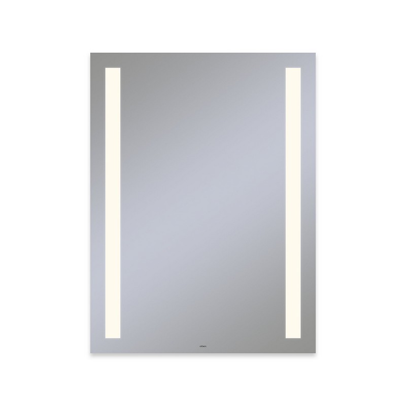 ROBERN YM3040RCFPD VITALITY 30 X 40 INCH RECTANGLE LIGHTED MIRROR WITH COLUMN LIGHT PATTERN, DIMMABLE AND DEFOGGER