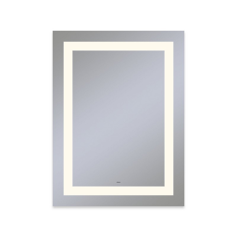 ROBERN YM3040RIFPD VITALITY 30 X 40 INCH RECTANGLE LIGHTED MIRROR WITH INSET LIGHT PATTERN, DIMMABLE AND DEFOGGER