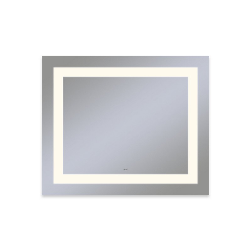 ROBERN YM3630RIFPD VITALITY 36 X 30 INCH RECTANGLE LIGHTED MIRROR WITH INSET LIGHT PATTERN, DIMMABLE AND DEFOGGER