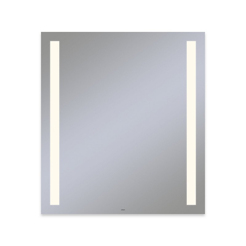 ROBERN YM3640RCFPD VITALITY 36 X 40 INCH RECTANGLE LIGHTED MIRROR WITH COLUMN LIGHT PATTERN, DIMMABLE AND DEFOGGER