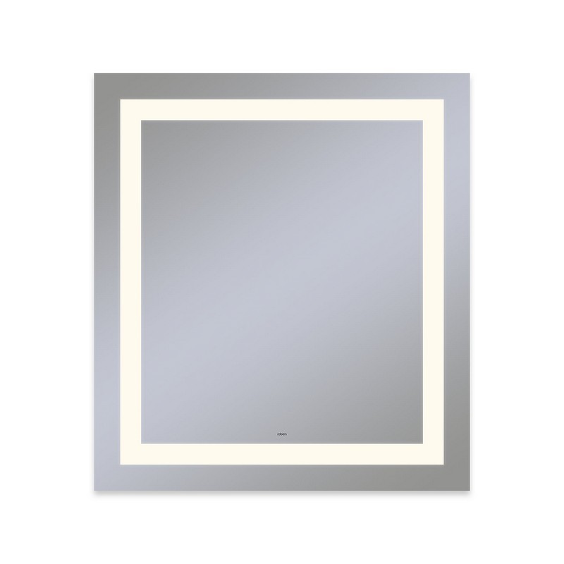 ROBERN YM3640RIFPD VITALITY 36 X 40 INCH RECTANGLE LIGHTED MIRROR WITH INSET LIGHT PATTERN, DIMMABLE AND DEFOGGER