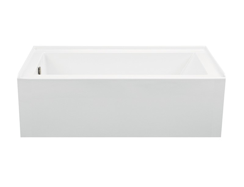 RELIANCE R6030AISCS-LH 59 1/2 INCH INTEGRAL SKIRTED LEFT HAND END DRAIN SOAKING BATHTUB WITH ABOVE FLOOR ROUGH