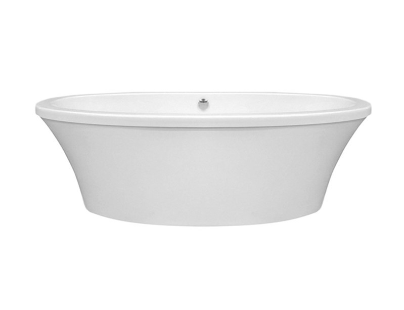 RELIANCE R6636OFSVS 66 INCH CENTER DRAIN FREESTANDING SOAKING BATHTUB WITH VIRTUAL SPOUT