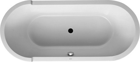 DURAVIT 700009000000090 STARCK TUB 70-7/8 X 31-1/2 INCH OVAL BASE BATHTUB, BUILT-IN, WITH TWO BACKREST SLOPES