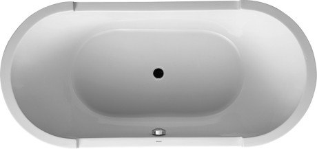 DURAVIT 700011000000090 STARCK TUB 74-3/4 X 35-1/2 INCH OVAL BASE BATHTUB, BUILT-IN, WITH TWO BACKREST SLOPES