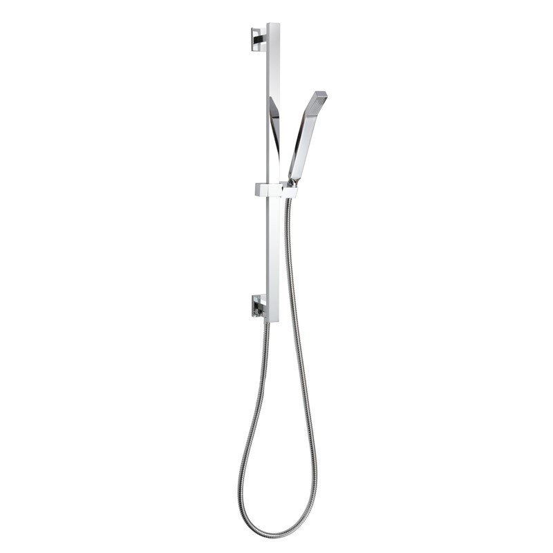 THERMASOL 15-1014 1 INCH SQUARE HANDSHOWER WITH SHOWER RAIL AND HOSE