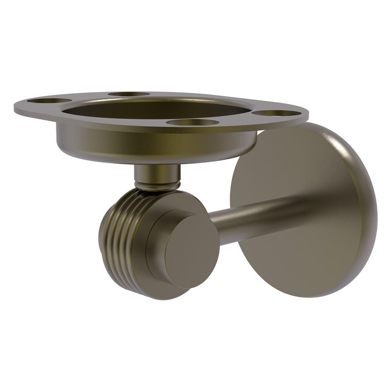 ALLIED BRASS 7226G SATELLITE ORBIT 3 1/2 INCH TWO TUMBLER AND TOOTHBRUSH HOLDER WITH GROOVED ACCENTS