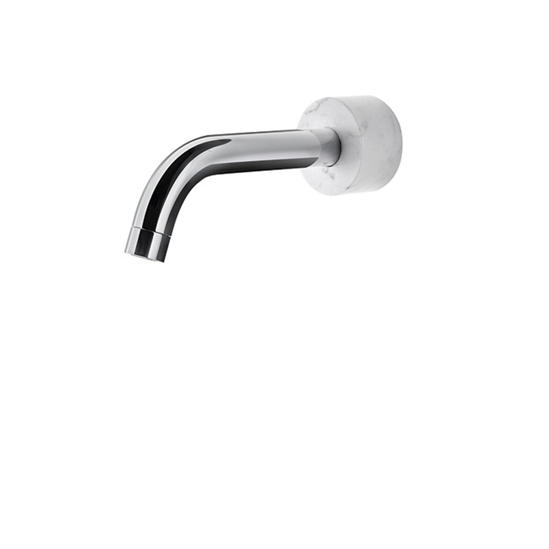 AQUABRASS ABSCCL32BC MARMO 3 1/4 INCH ROUND TUB SPOUT - WHITE