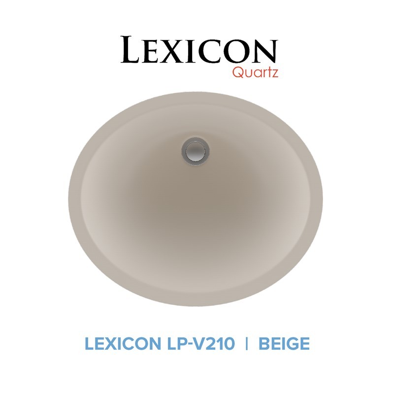 LEXICON QUARTZ V210 19 1/2 INCH QUARTZ COMPOSITE OVAL SINGLE BOWL VANITY SINK