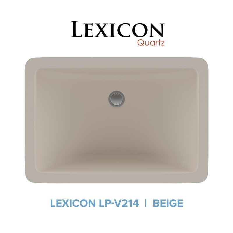 LEXICON QUARTZ V214 21 INCH QUARTZ COMPOSITE RECTANGLE SINGLE BOWL VANITY SINK