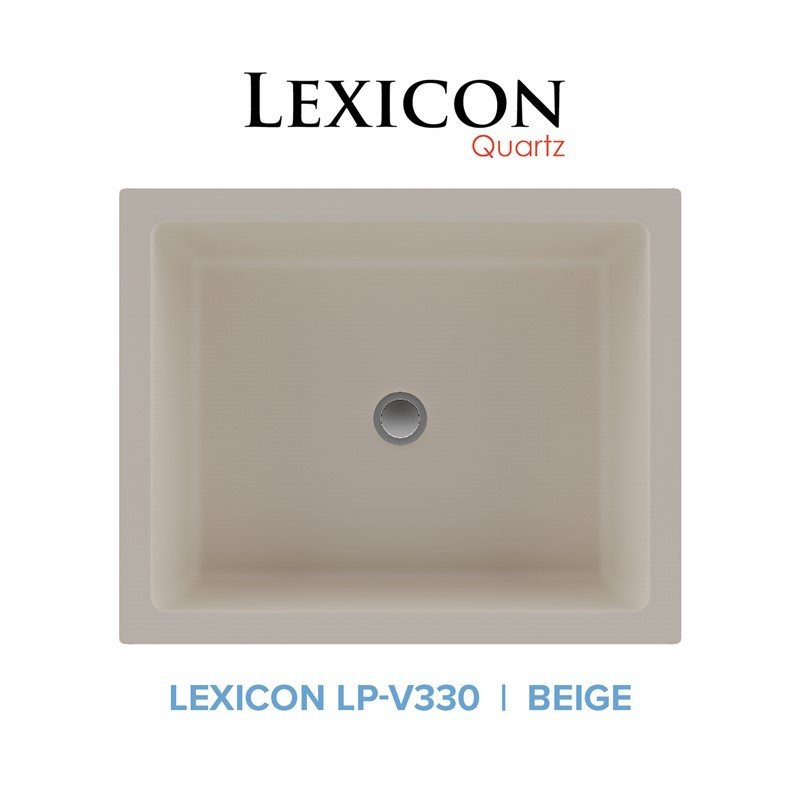 LEXICON QUARTZ LP-V330 19 7/8 INCH QUARTZ COMPOSITE RECTANGLE SINGLE BOWL VANITY SINK
