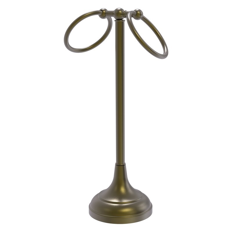 ALLIED BRASS TR-12 TRIBECCA 5 INCH VANITY TOP 2 RING GUEST TOWEL HOLDER