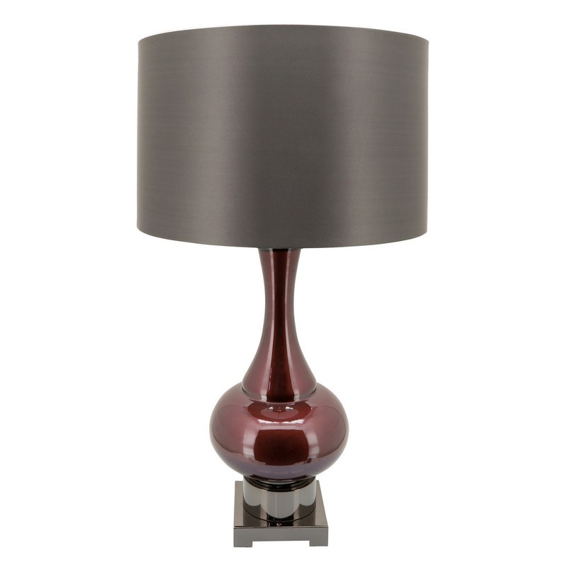 SAGEBROOK HOME 50381 17 INCH GLASS GENIE BOTTLE TABLE LAMP - PURPLE