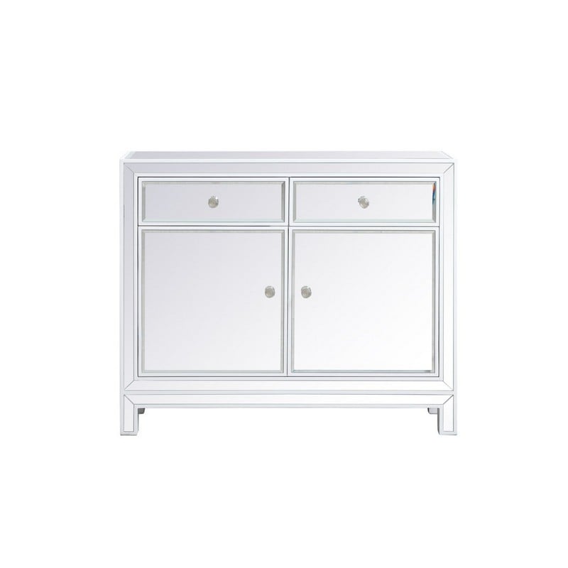 ELEGANT FURNITURE LIGHTING MF72002WH REFLEXION 38 INCH RECTANGLE NIGHTSTAND - WHITE