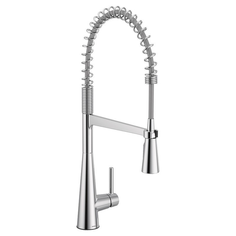 MOEN 5925 SLEEK 23 1/4 INCH SINGLE HOLE DECK MOUNT PULLDOWN KITCHEN FAUCET WITH LEVER HANDLE