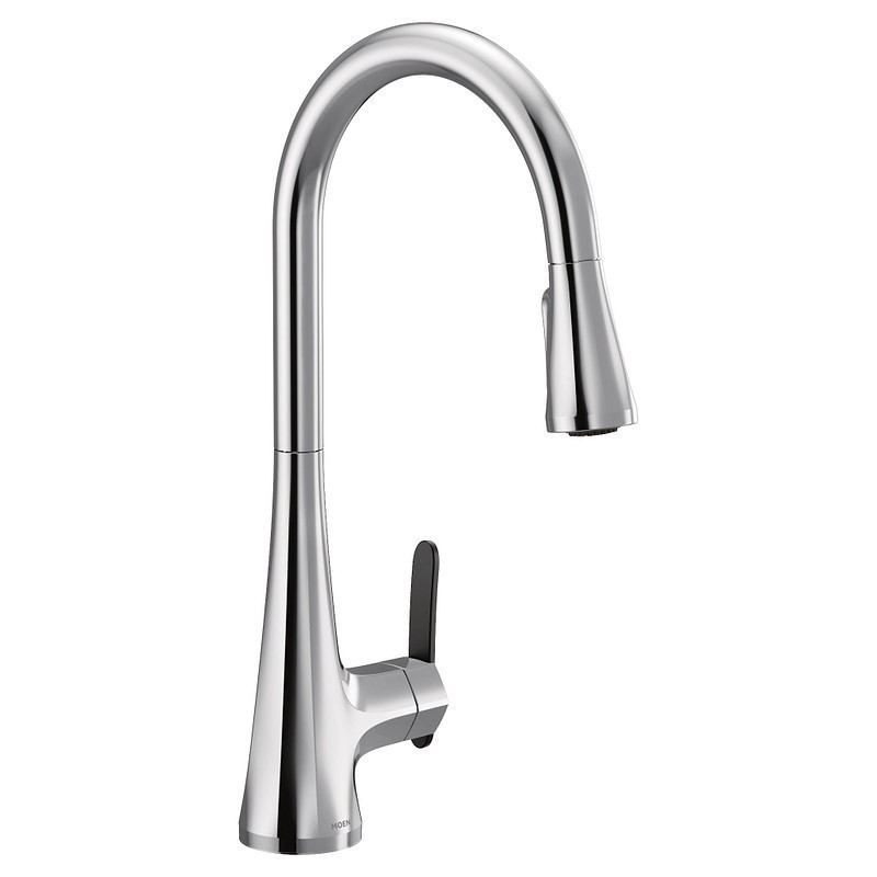 MOEN S7235 SINEMA 17 3/4 INCH SINGLE HOLE DECK MOUNT PULLDOWN KITCHEN FAUCET WITH LEVER HANDLE