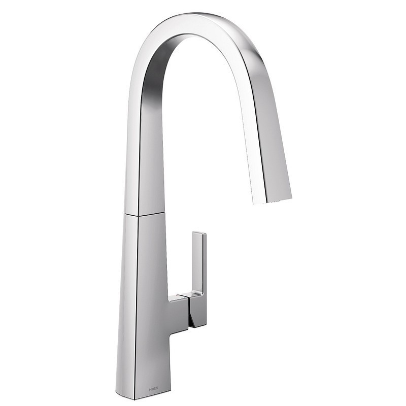 MOEN S75005 NIO 18 3/8 INCH SINGLE HOLE DECK MOUNT PULLDOWN KITCHEN FAUCET WITH LEVER HANDLE