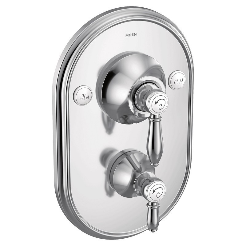 MOEN TS32100 WEYMOUTH 7 3/8 INCH POSI-TEMP(R) WITH DIVERTER TUB AND SHOWER VALVE ONLY