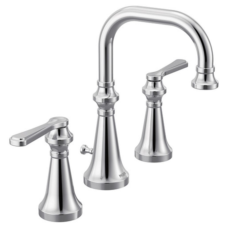 MOEN TS44102 COLINET 9 INCH WIDESPREAD DOUBLE HANDLE HIGH ARC BATHROOM FAUCET WITH LEVER HANDLE