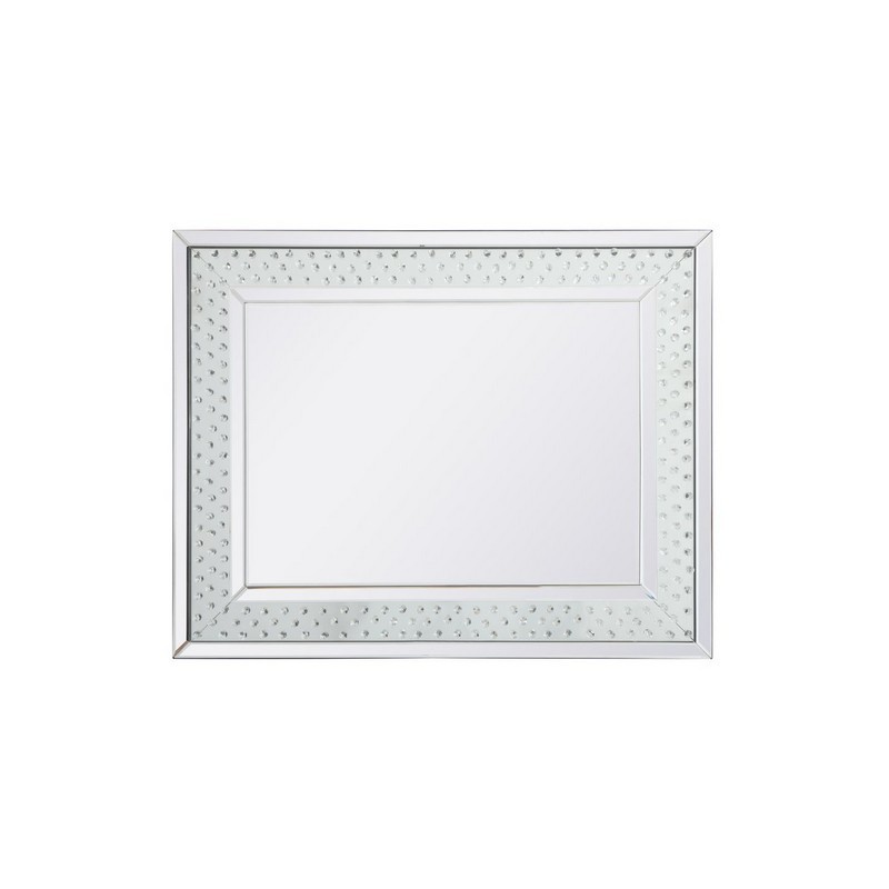 ELEGANT FURNITURE LIGHTING MR913240 SPARKLE 32 X 40 INCH RECTANGLE WALL MOUNTED MIRROR - CLEAR