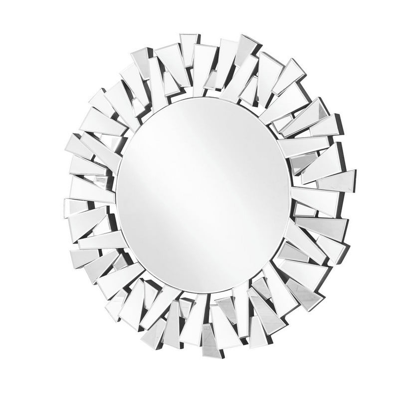 ELEGANT FURNITURE LIGHTING MR9133 MODERN 31 1/2 X 31 1/2 INCH WALL MOUNTED MIRROR - CLEAR