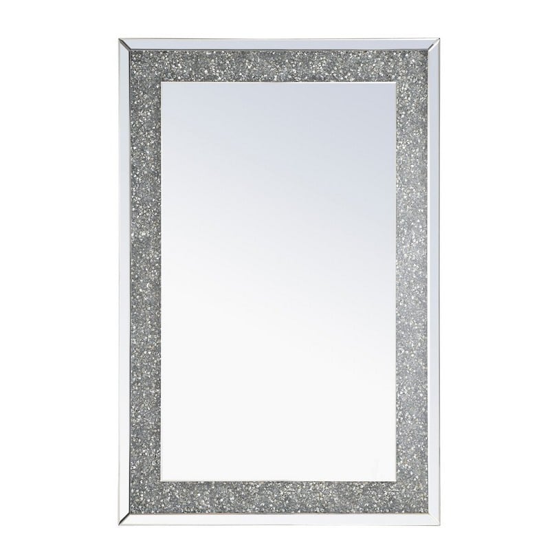 ELEGANT FURNITURE LIGHTING MR9173 MODERN 31 1/2 X 47 INCH WALL MOUNTED MIRROR - CLEAR