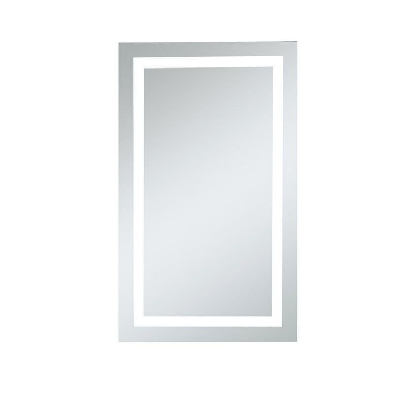 ELEGANT FURNITURE LIGHTING MRE-6004 NOVA 24 X 40 INCH WALL MOUNTED LED MIRROR - GLOSSY WHITE