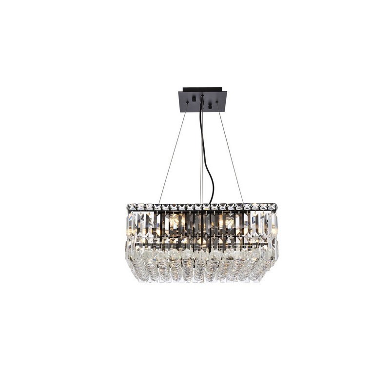 ELEGANT FURNITURE LIGHTING V2032D20BK/RC MAXIME 20 INCH CEILING CHANDELIER LIGHT - BLACK