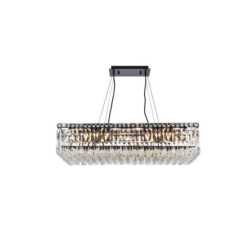 ELEGANT FURNITURE LIGHTING V2034D32BK/RC MAXIME 32 INCH CEILING CHANDELIER LIGHT - BLACK