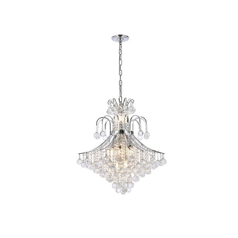 ELEGANT FURNITURE LIGHTING V8003D25/RC TOUREG 25 INCH 15 LIGHT ROYAL CUT CRYSTAL CHANDELIER LIGHT