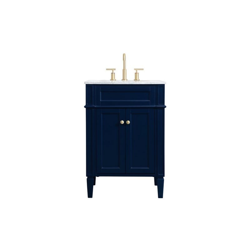 ELEGANT FURNITURE LIGHTING VF12524BL WILLIAMS 24 INCH SINGLE SINK BATH VANITY - BLUE