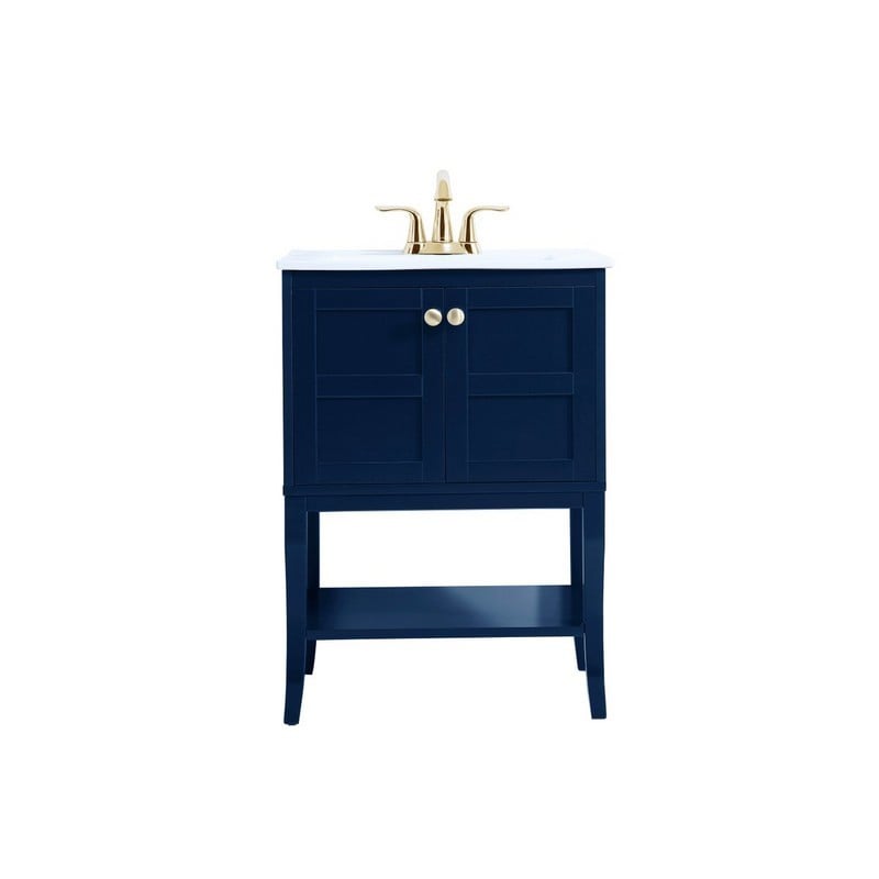 ELEGANT FURNITURE LIGHTING VF2100BL MASON 24 INCH SINGLE SINK BATH VANITY - BLUE