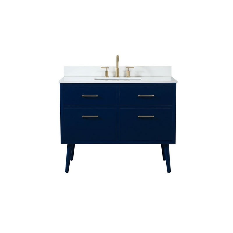 ELEGANT FURNITURE LIGHTING VF41042M-BS BOISE 42 INCH SINGLE SINK BATH VANITY WITH BACKSPLASH