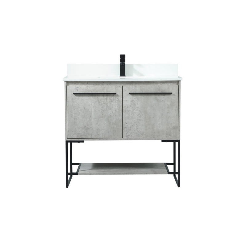 ELEGANT FURNITURE LIGHTING VF42536-BS SLOANE 36 INCH SINGLE SINK BATH VANITY WITH BACKSPLASH