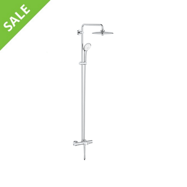 SALE! GROHE 26177002 EUPHORIA 1.75 GPM 260 THERMOSTATIC BATH AND SHOWER SYSTEM IN STARLIGHT CHROME