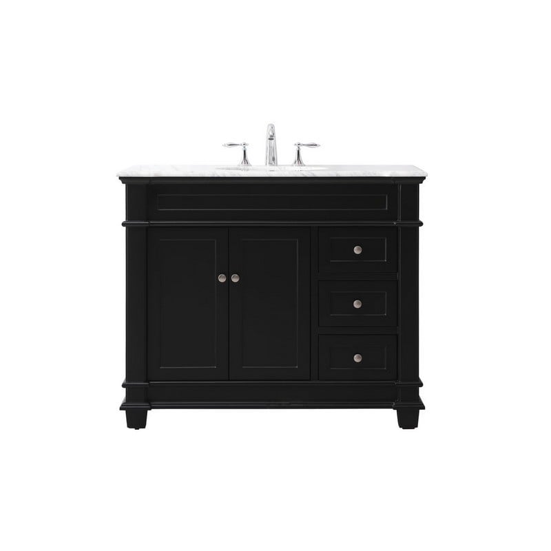 ELEGANT FURNITURE LIGHTING VF50042 WESLEY 42 INCH SINGLE SINK BATH VANITY