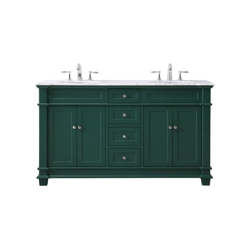 ELEGANT FURNITURE LIGHTING VF50060D WESLEY 60 INCH DOUBLE SINK BATH VANITY