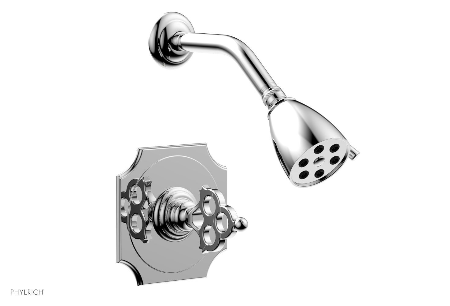 PHYLRICH 164-21 MAISON WALL MOUNT PRESSURE BALANCE SHOWER SET WITH BLADE HANDLE