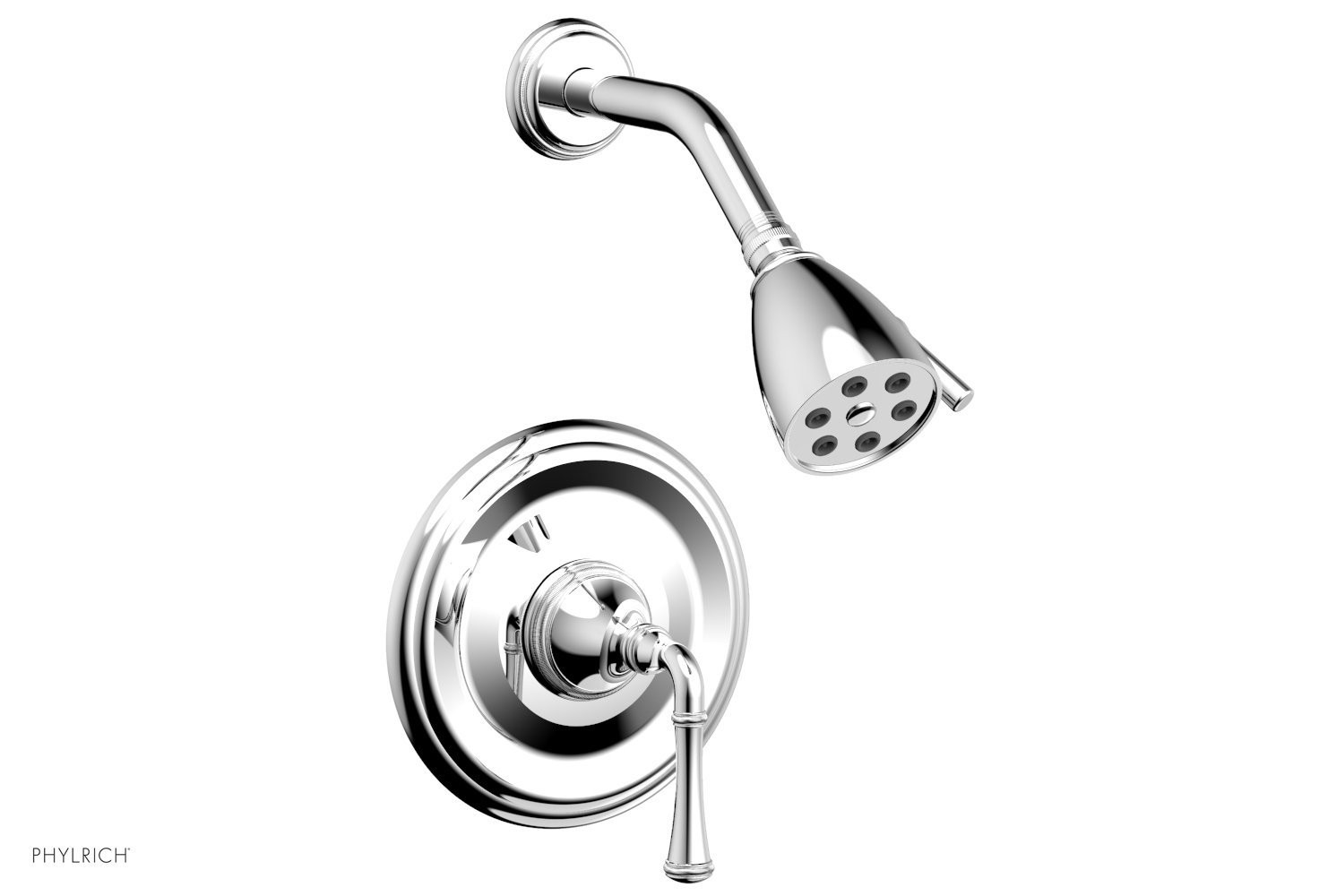 PHYLRICH 208-21 COINED WALL MOUNT PRESSURE BALANCE SHOWER SET WITH LEVER HANDLE