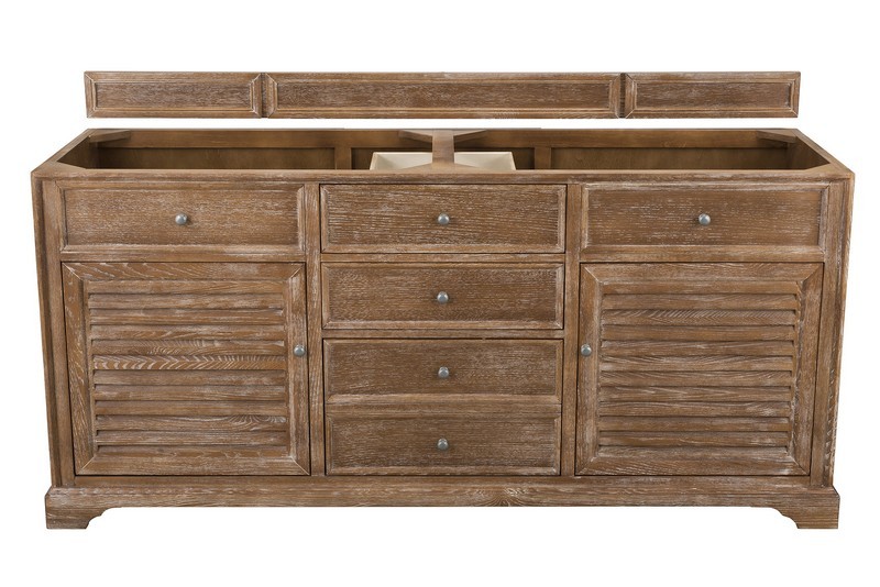 JAMES MARTIN 238-104-5711 SAVANNAH 72 INCH DOUBLE VANITY CABINET IN DRIFTWOOD