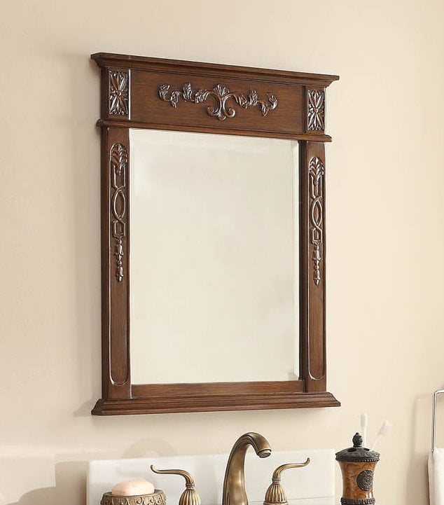 CHANS FURNITURE FWM-047-2228 DEBELLIS 22 INCH BROWN WALL MIRROR